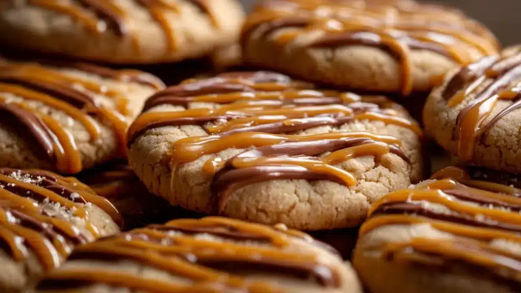 Copycat Crumbl Salted Caramel Cheesecake Cookies