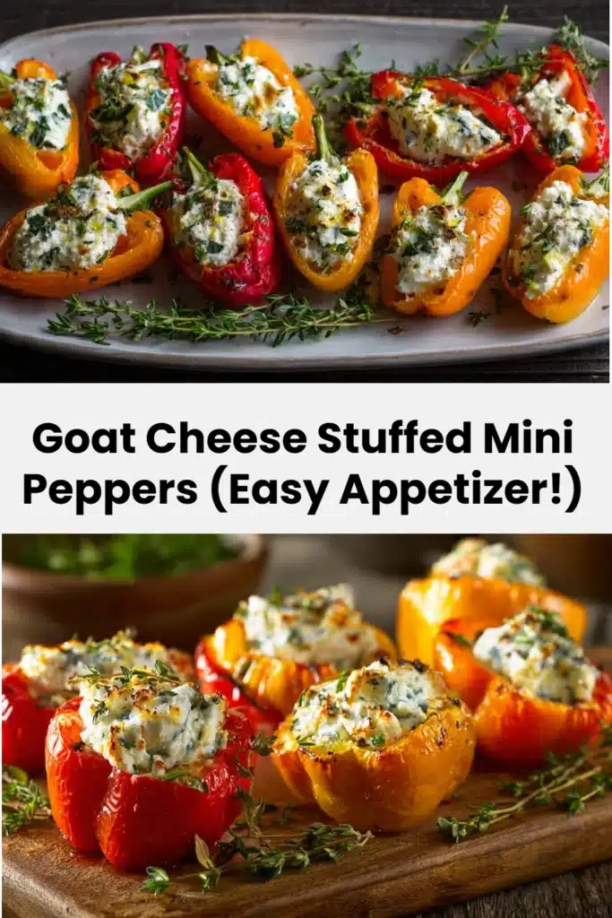 Goat Cheese Stuffed Mini Peppers (Easy Appetizer!)
