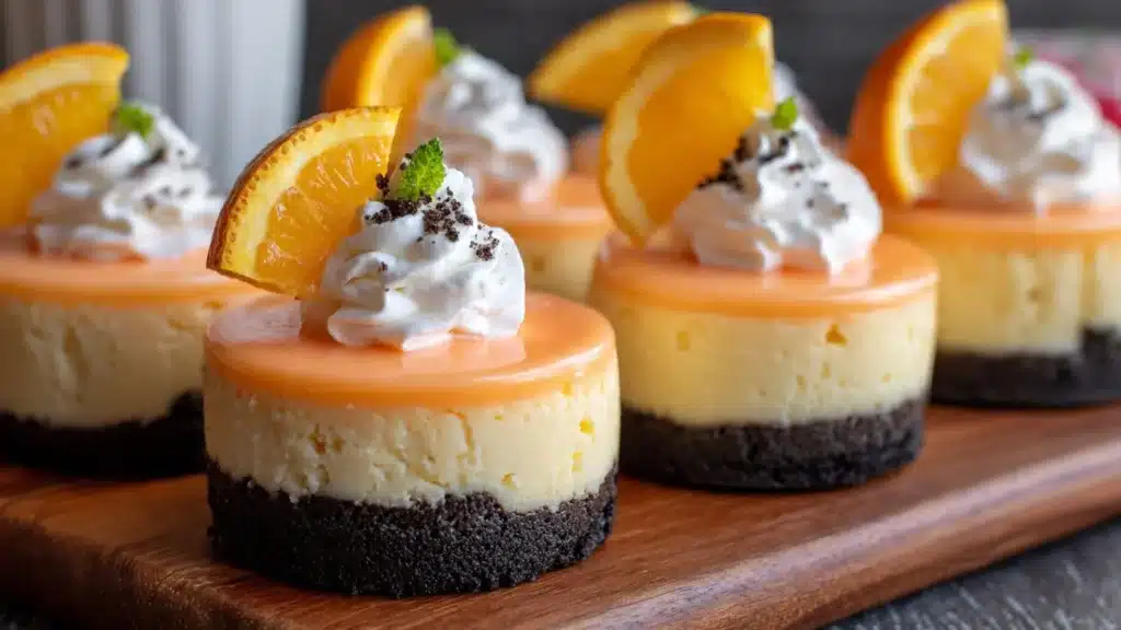 Orange Creamsicle Mini Cheesecakes