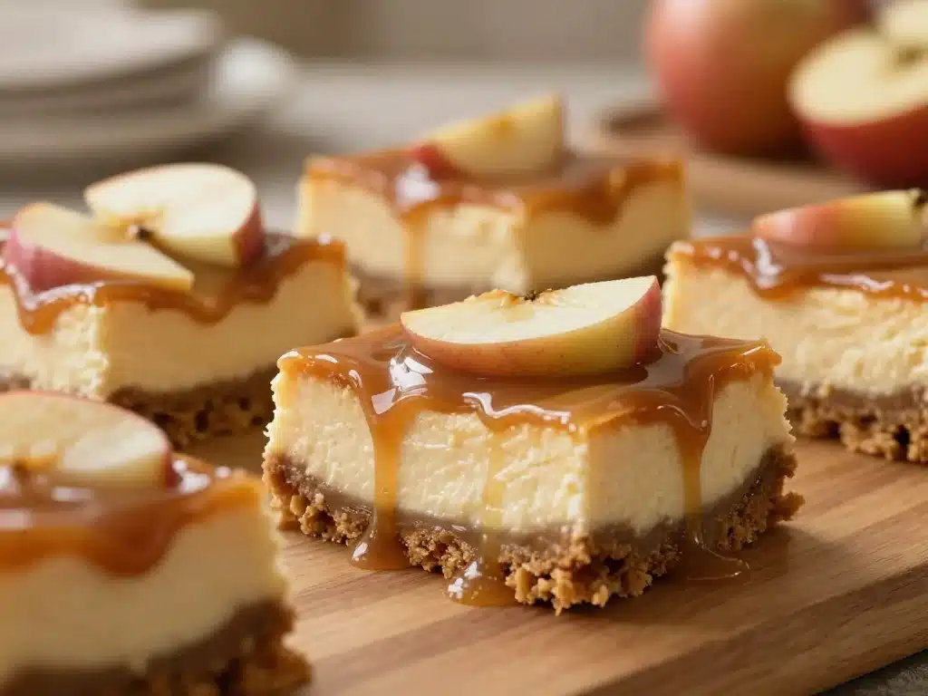 Caramel Apple Cheesecake Bars