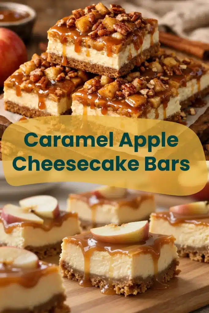 Caramel Apple Cheesecake Bars