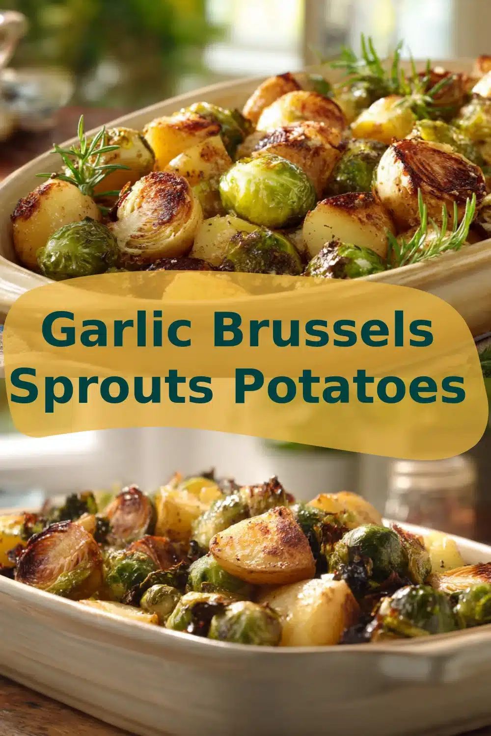Garlic Brussels Sprouts Potatoes