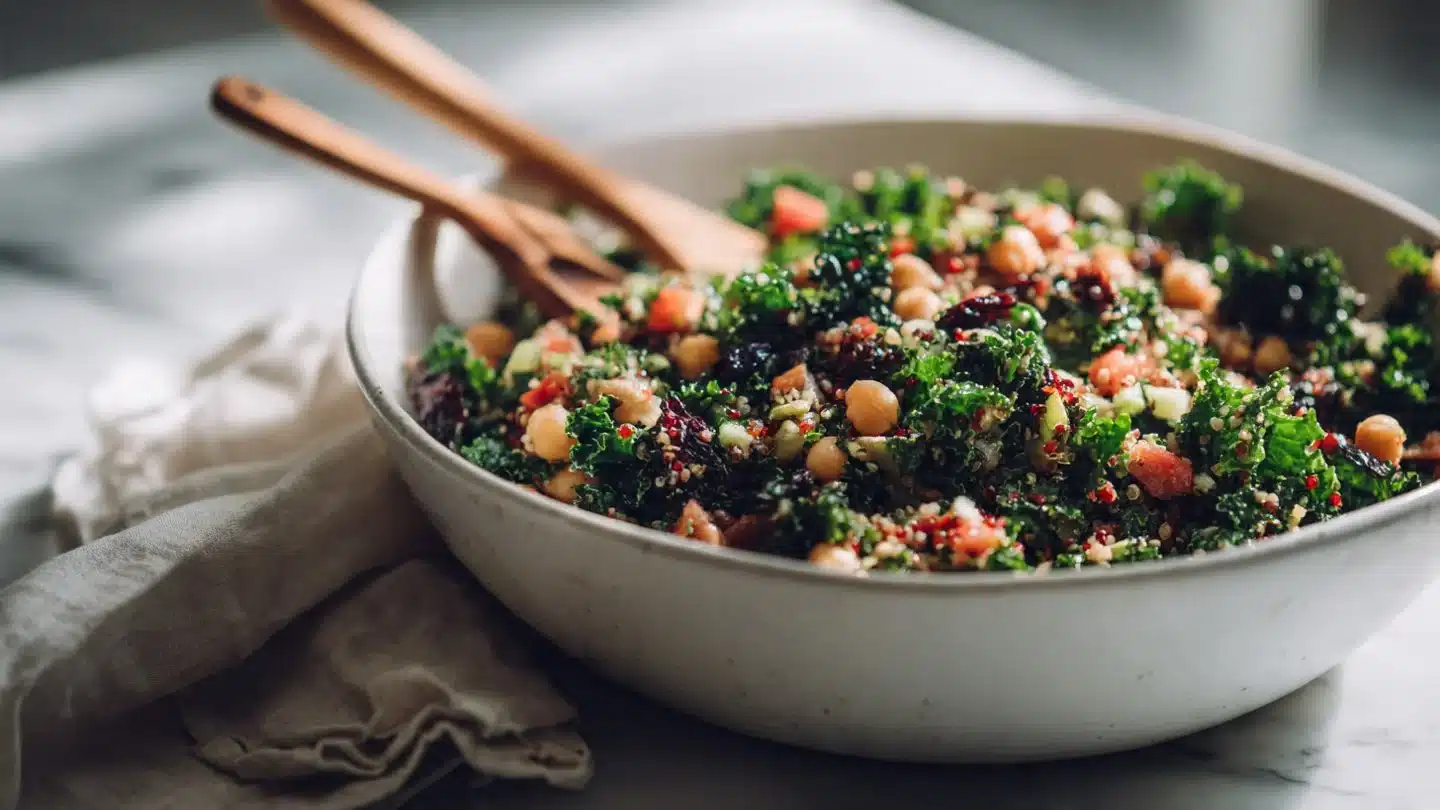 Kale Quinoa Salad - With Lemon Dressing