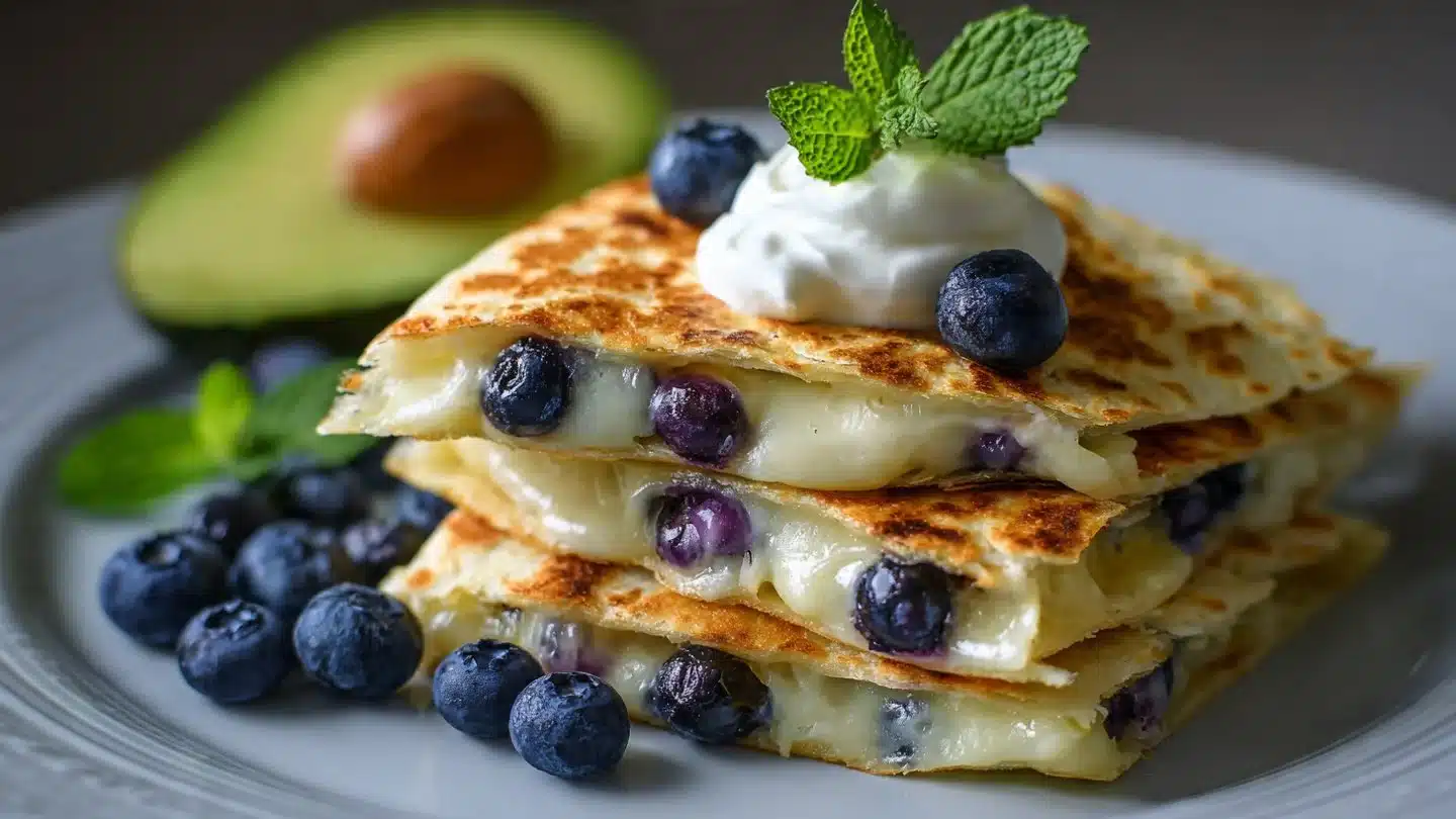 Keto Blueberry Breakfast Quesadilla Recipe