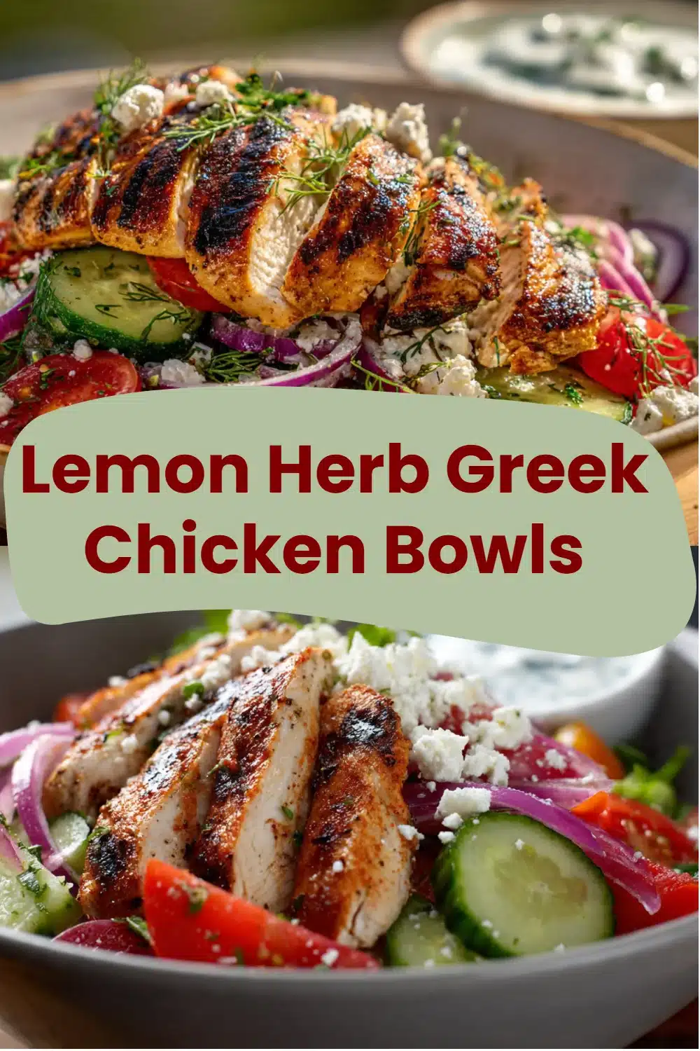 Lemon Herb Greek Chicken Bowls