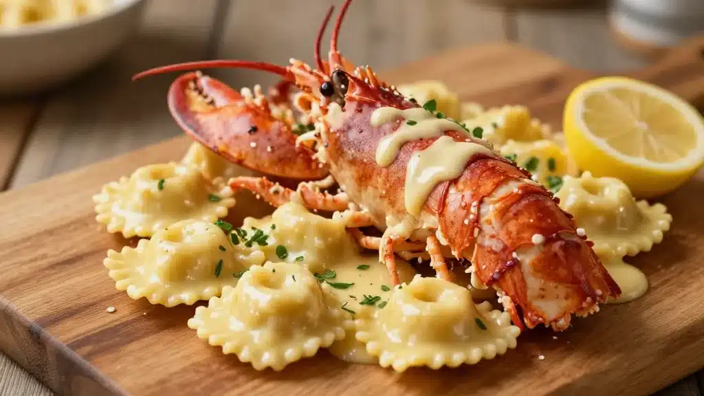 Lobster Ravioli with Lemon Butter Sauce