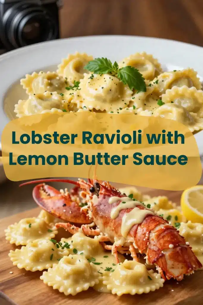 Lobster Ravioli with Lemon Butter Sauce