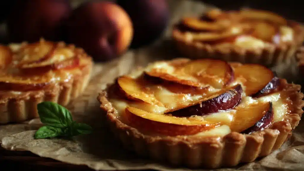 Mini Peach and Cream Cheese Tarts