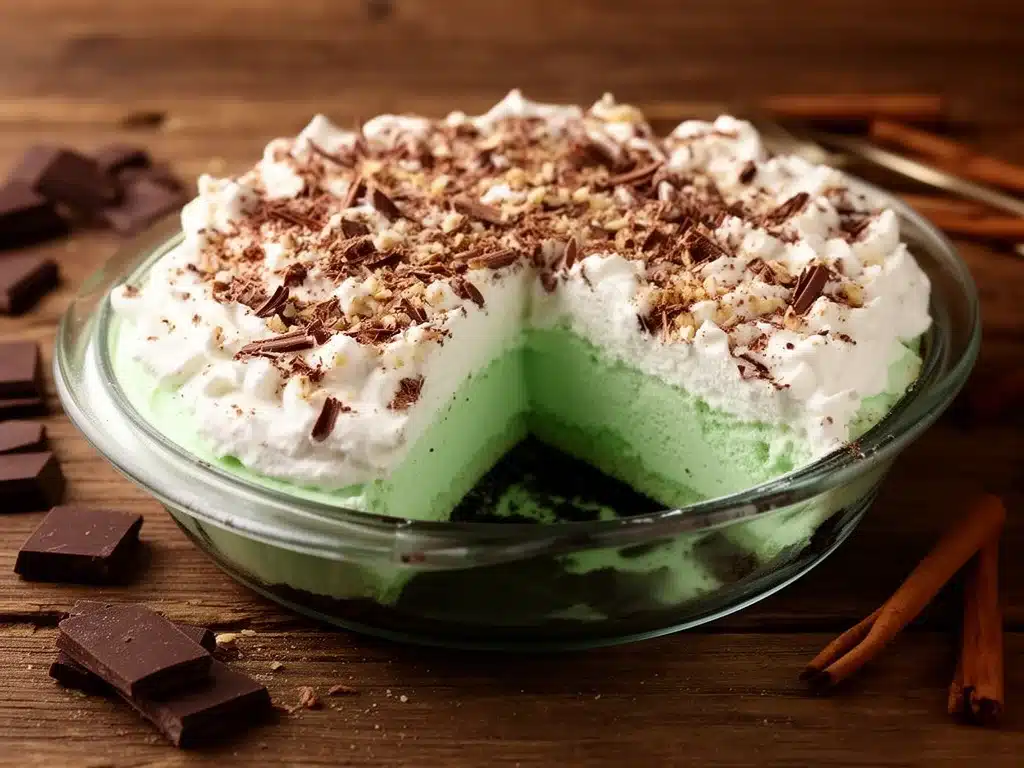 No Bake Mint Chocolate Pie