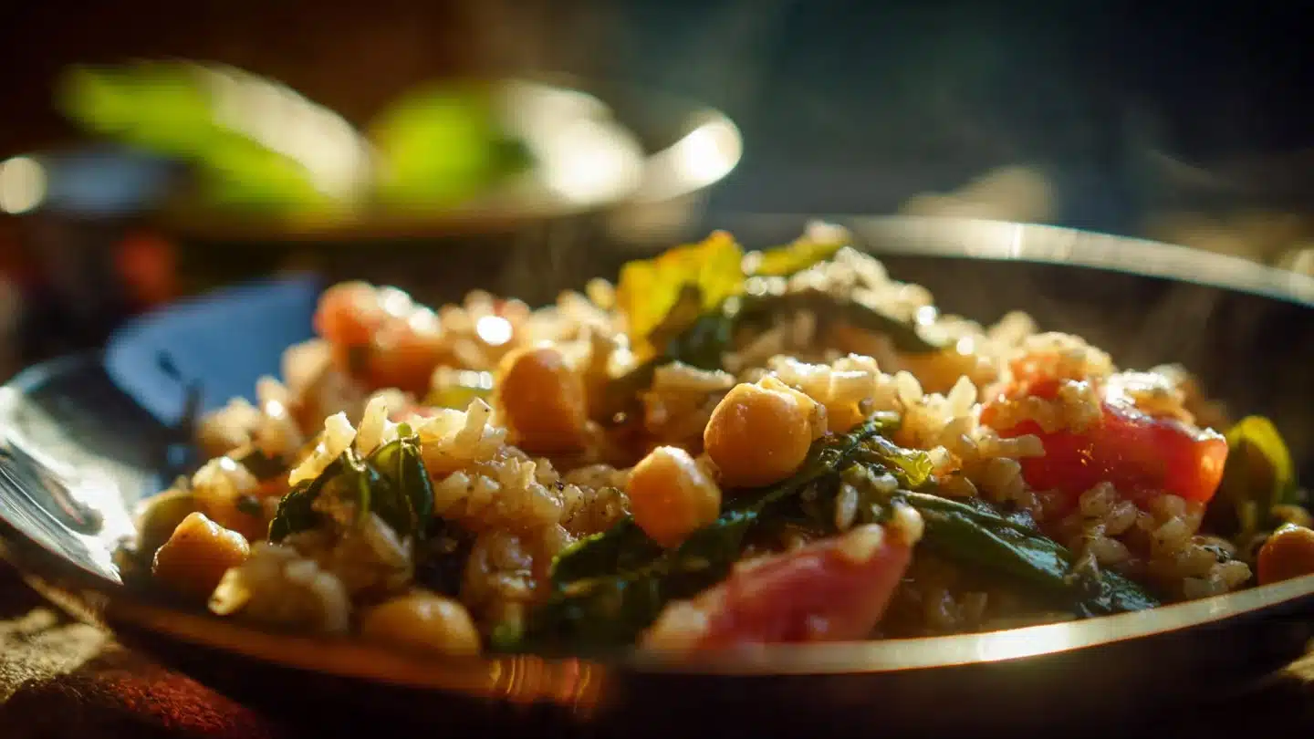 Easy Budget One-Pan Chickpea & Spinach Rice You’ll Love