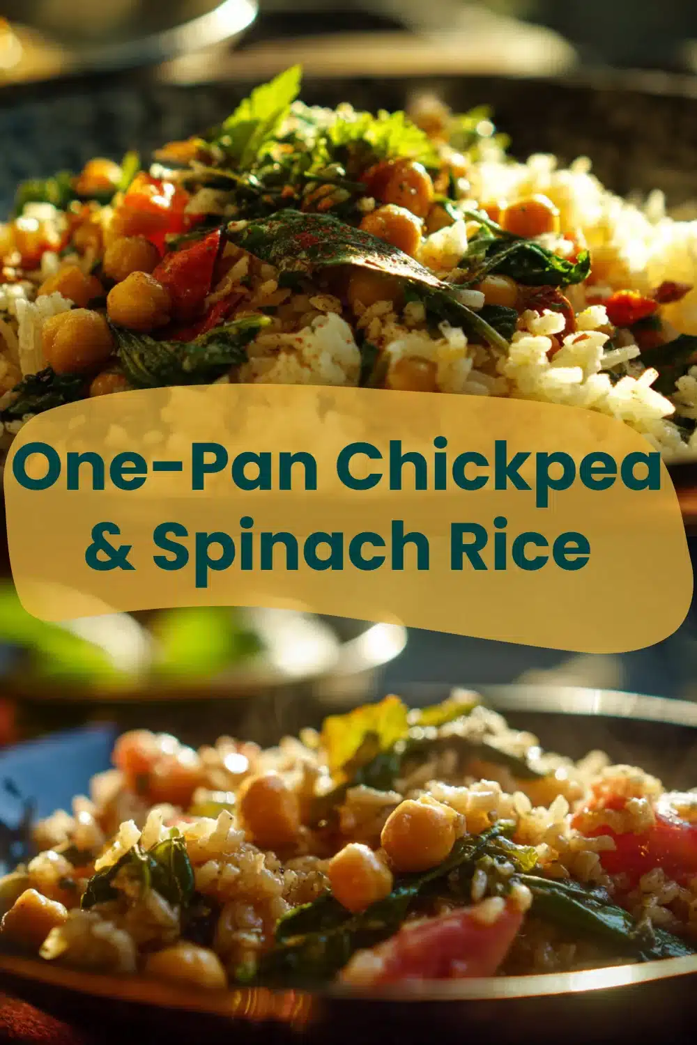 One-Pan Chickpea & Spinach Rice