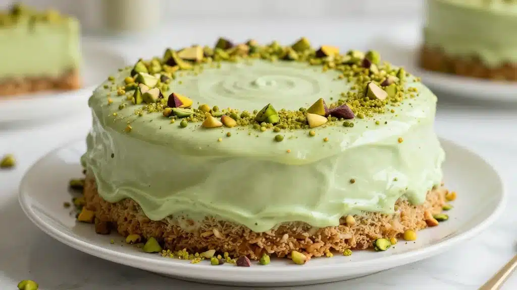 Pistachio Rose Milk Cake