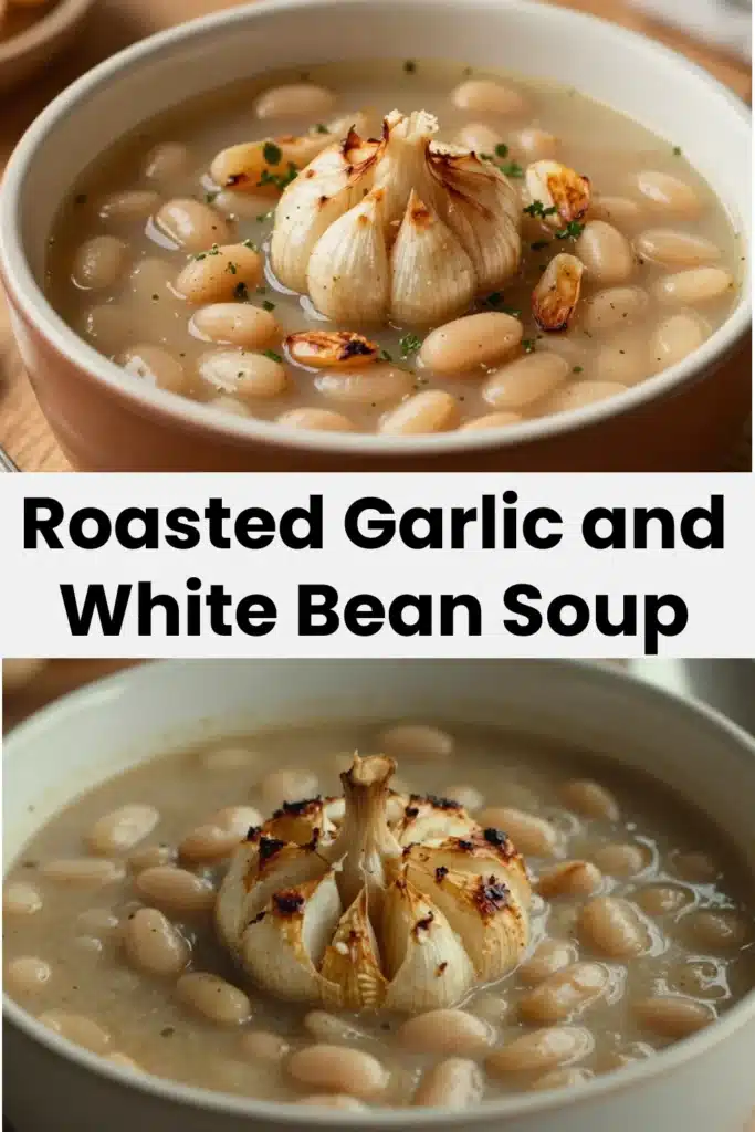 Roasted Garlic and White Bean Soup