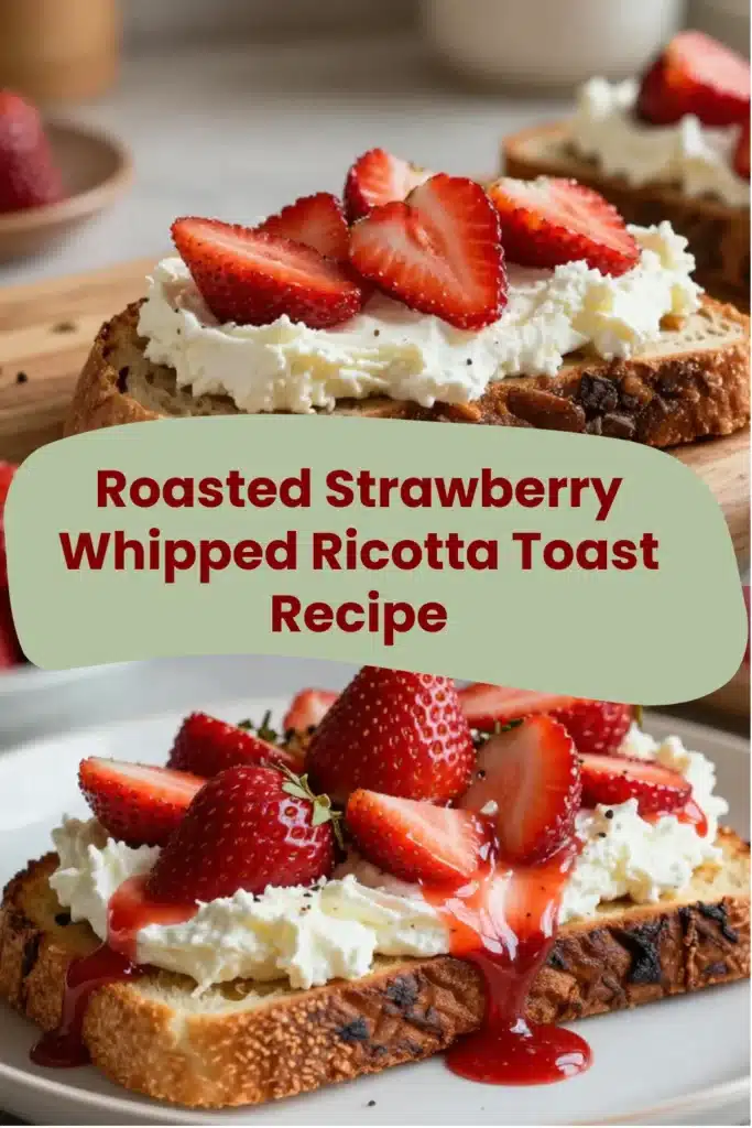 Roasted Strawberry Whipped Ricotta Toast Recipe