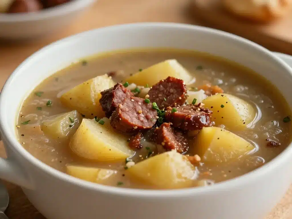 Spanish Potato Soup with Chorizo