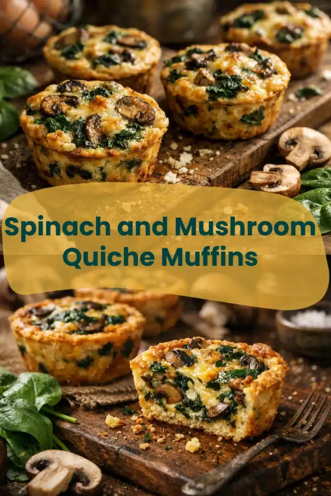 Spinach and Mushroom Quiche Muffins