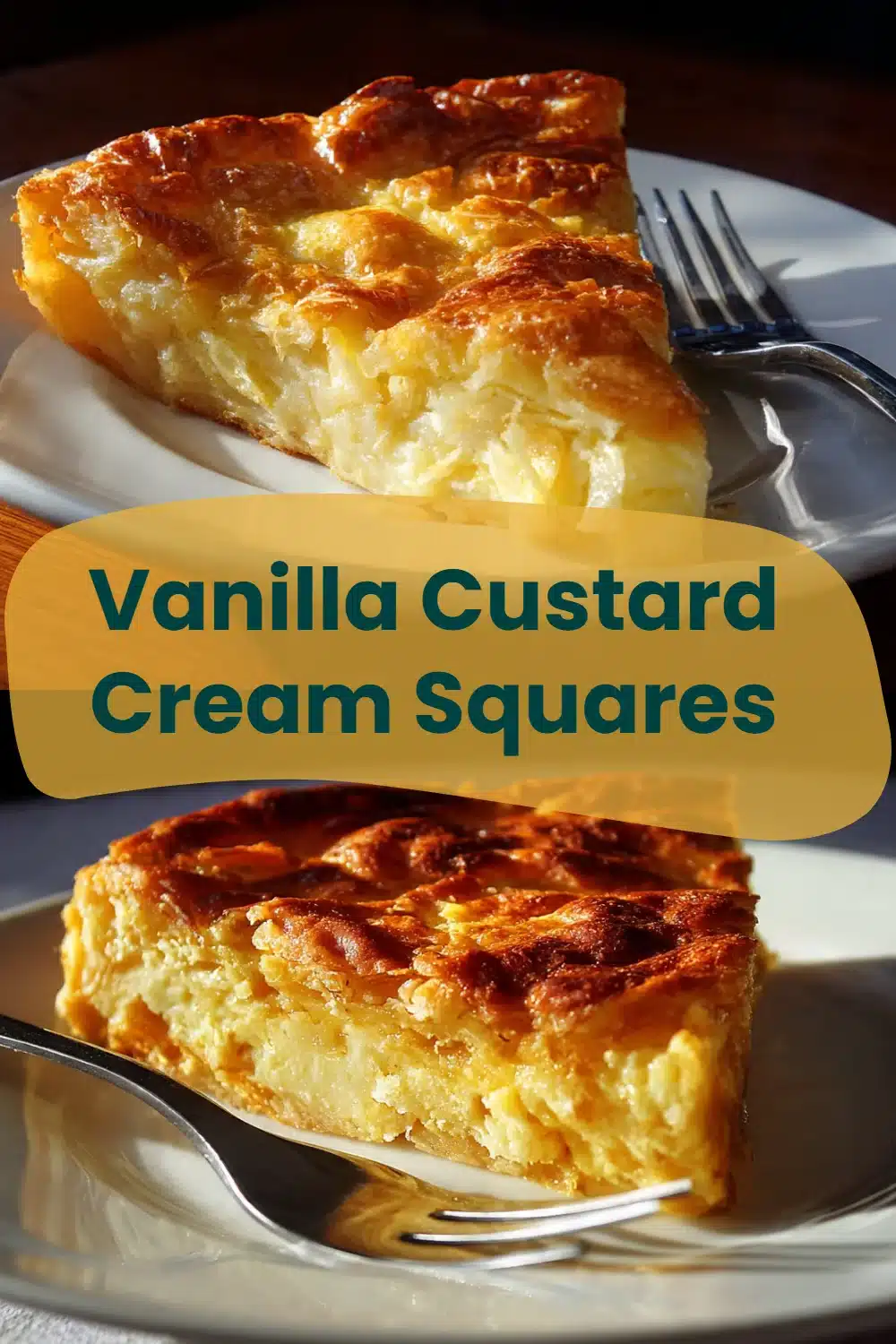 Vanilla Custard Cream Squares
