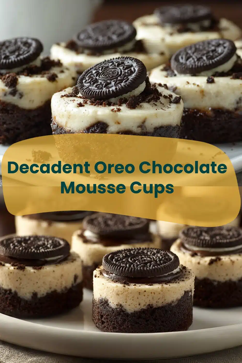 Decadent Oreo Chocolate Mousse Cups