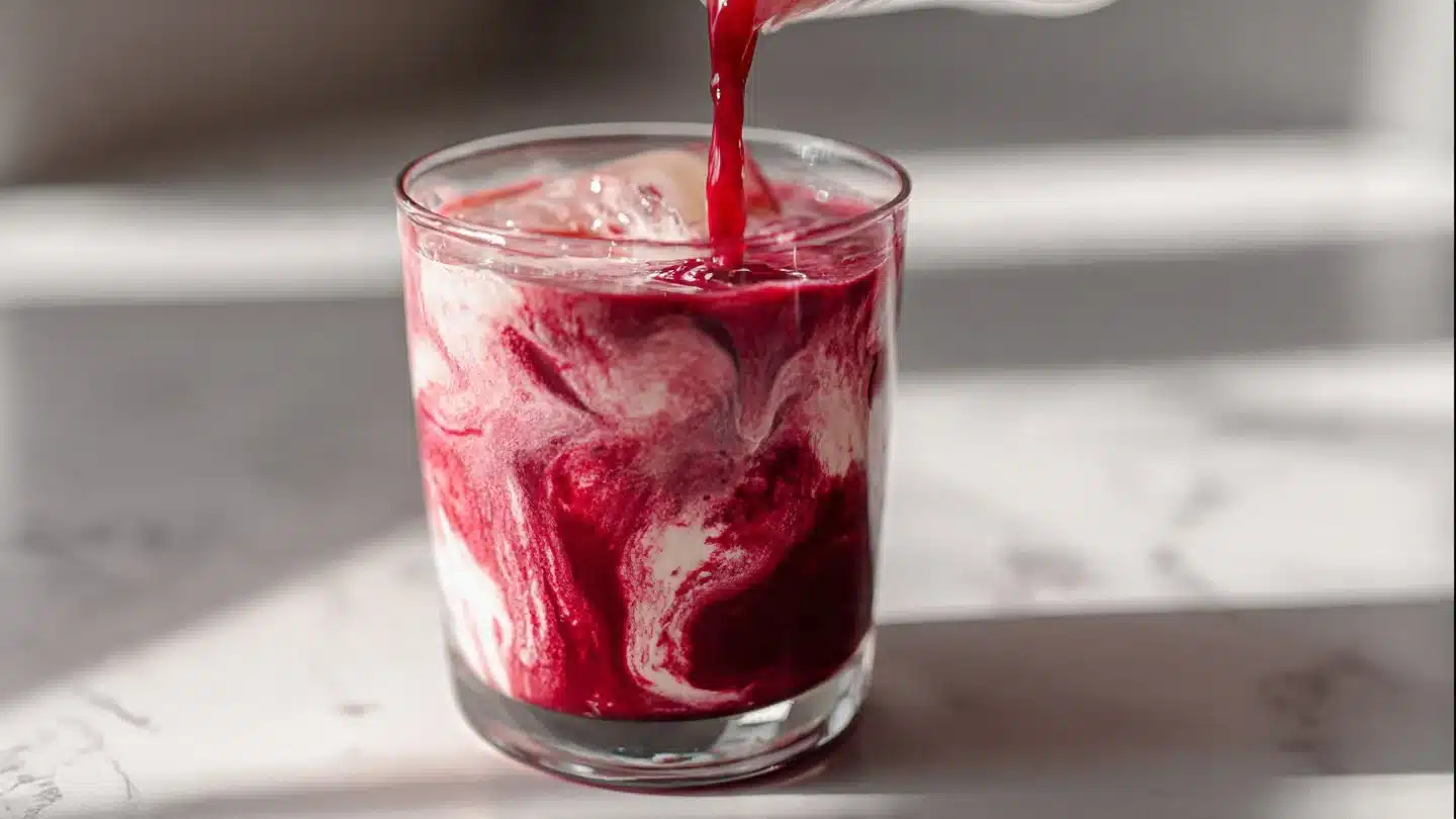 Raspberry Hibiscus Latte