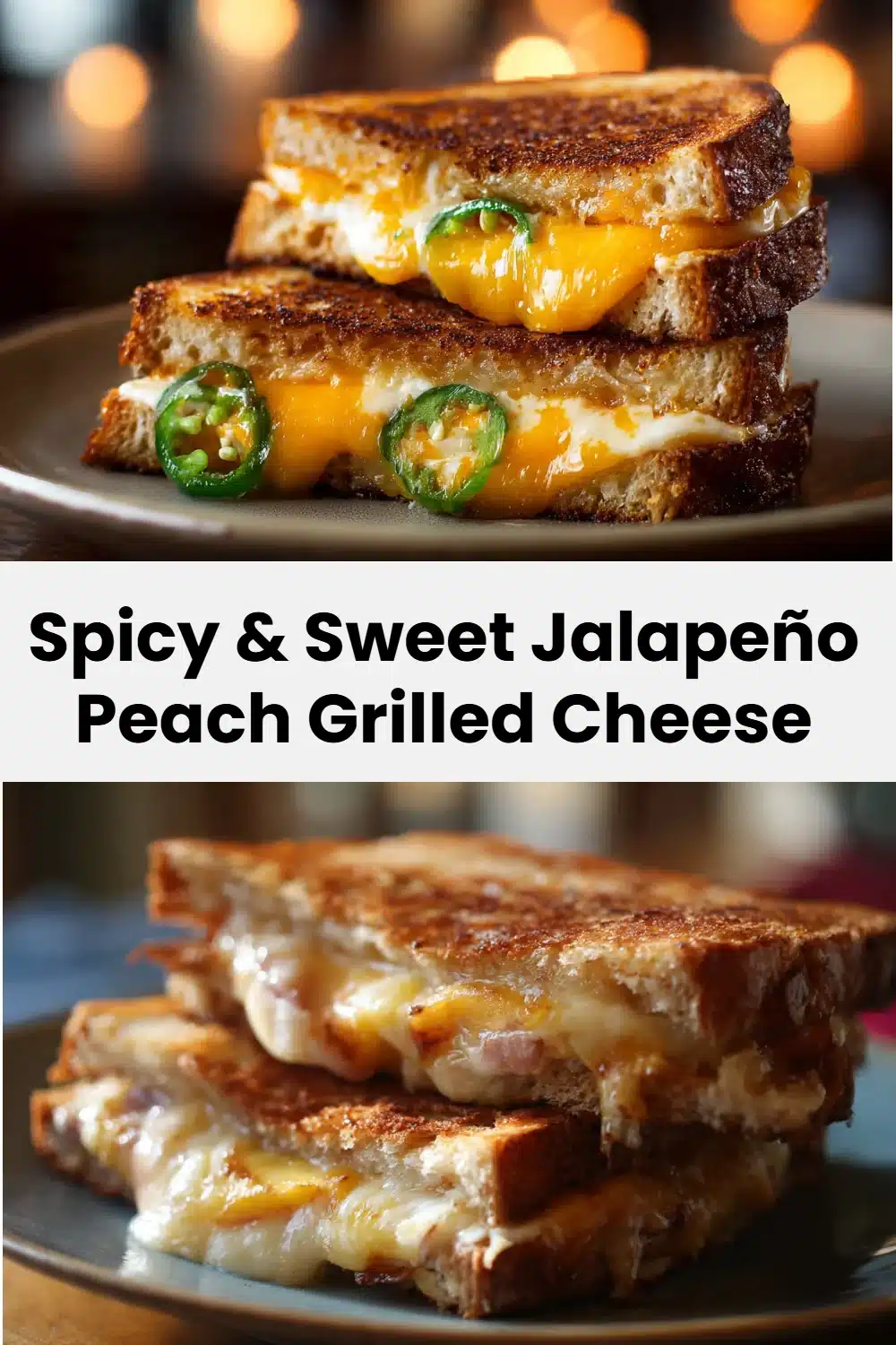 Spicy & Sweet Jalapeño Peach Grilled Cheese