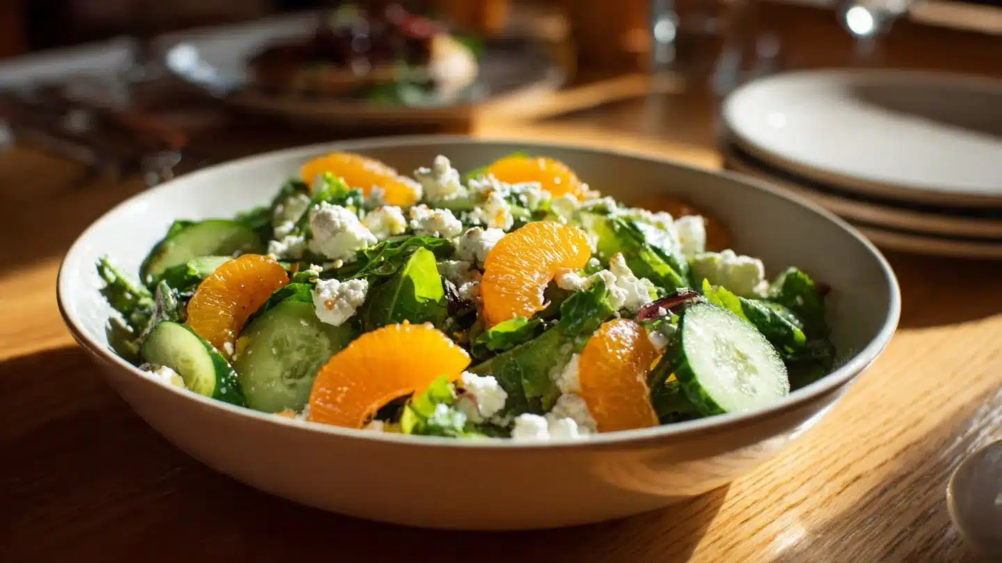 Irish Flag Clementine Cucumber Salad