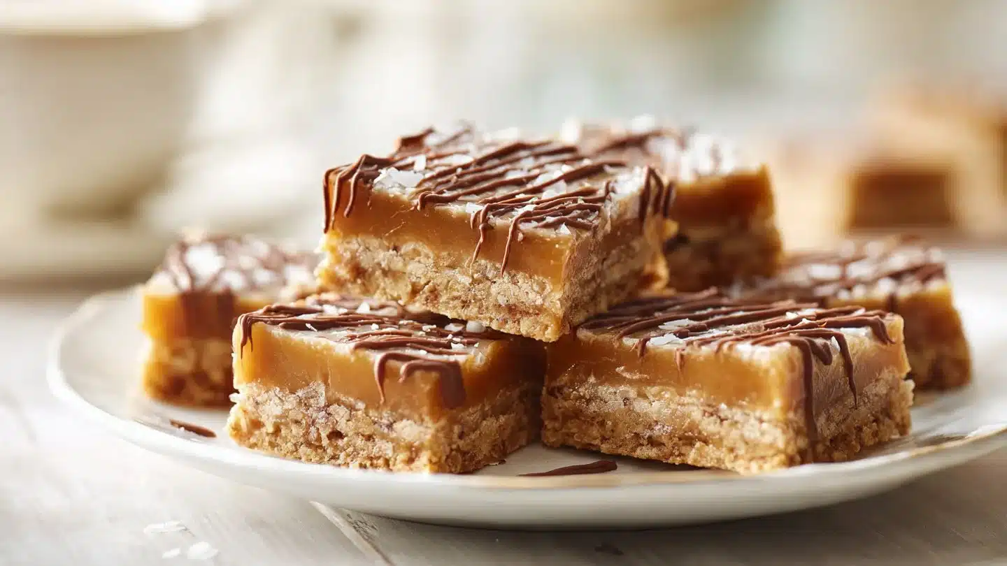 Samoa-Inspired Caramel Coconut Bars